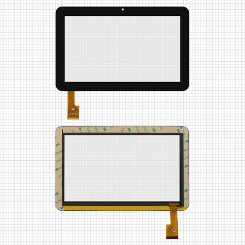 Сенсорний екран для China Tablet PC 9"; Sanei N91, чорний, 230 мм, 40 pin, 145 мм, ємнісний, 9", #TPC0859 VER1.0
