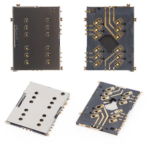 Коннектор SIM карты для Sony E5633 Xperia M5 Dual, E5643 Xperia M5 Dual, E5663 Xperia M5 Dual, на две SIM карты
