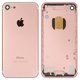 Корпус для Apple iPhone 7, рожевий, з тримачем SIM-карти, з боковими кнопками