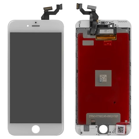 Дисплей для iPhone 6S Plus, белый, с рамкой, Сopy, Copy, Tianma