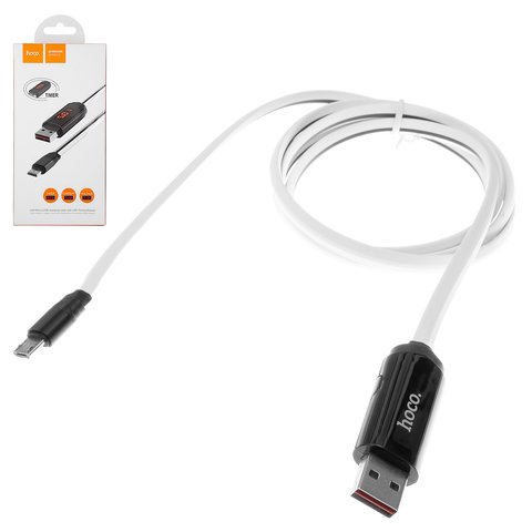 USB кабель Hoco U29, USB тип A, micro USB тип B, 100 см, 2 A, білий