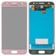 Дисплей для Samsung J330 Galaxy J3 (2017), рожевий, без рамки, Оригінал (переклеєне скло)