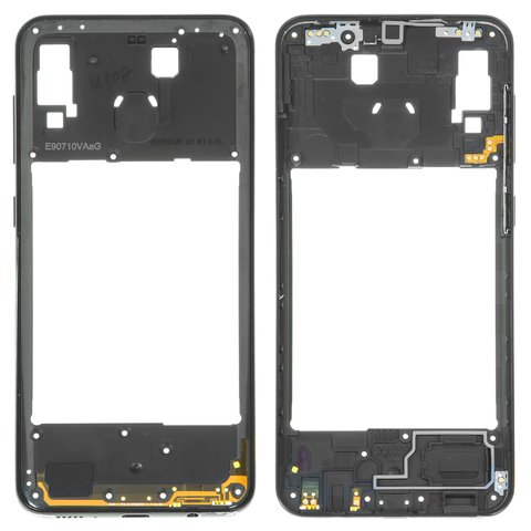 Средняя часть корпуса для Samsung A205F DS Galaxy A20, черная