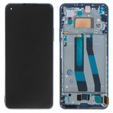 Дисплей для Xiaomi Mi 11 Lite, Mi 11 Lite 5G, синій, з рамкою, Original (PRC), #WM6556Z21-1