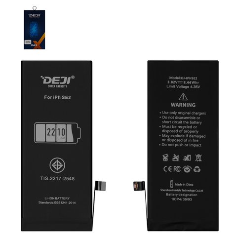 Аккумулятор Deji для Apple iPhone SE 2020, Li ion, 3,82 B, 2210 мАч, повышенная ёмкость, original IC