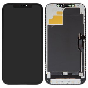 Дисплей для iPhone 12 Pro Max, чорний, з рамкою, Copy, TFT , ZY LTPS HD+