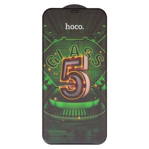 Защитное стекло Hoco G12 для Apple iPhone 12 Pro Max, 5D Full Glue, без упаковки , черный