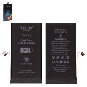 Акумулятор Deji для Apple iPhone 13, Li ion, 3,84 B, 3510 мАг, збільшена ємність, без помилки, decode battery