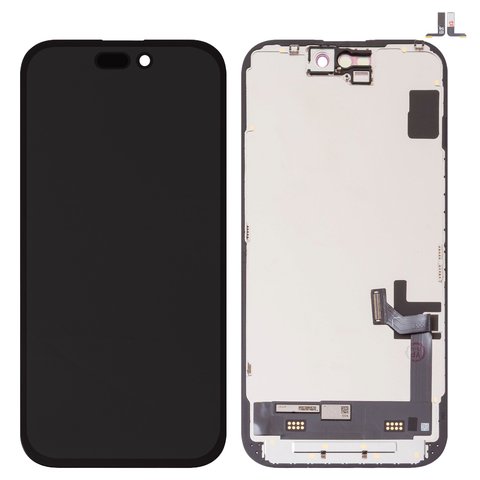 Дисплей для iPhone 15, чорний, з рамкою, High Copy, без мікросхеми, AMOLED , DD OLED soft
