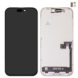 Дисплей для iPhone 16 Pro, черный, с рамкой, High Copy, без микросхемы, (OLED), GX OEM hard