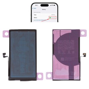 Акумулятор для iPhone 12, iPhone 12 Pro, Li ion, 3,83 B, 2815 мАг, без помилки, A2479 , genuine IC