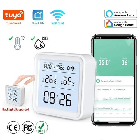Датчик температури та вологості Tuya Smart, з WiFi