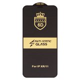 Защитное стекло ESD 6D для Apple iPhone 11, iPhone XR, совместимо с чехлом, Full Glue, Anti-Static, (без упаковки), черный