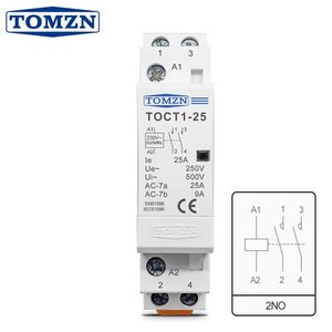 Контактор TOMZN TOCT1, 2P, 220 В, 25 А, 2NO