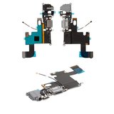 Cable flex puede usarse con iPhone 6, del conector de carga, del conector de auriculares, negro, con micrófono, con componentes