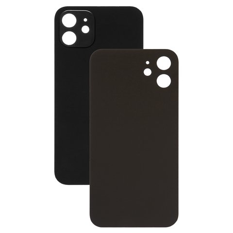 Panel trasero de carcasa puede usarse con iPhone 12, negra, es necesario desmontar la cámara, small hole