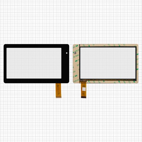 Touchscreen compatible with China Tablet PC 7"; ViewSonic ViewPad VB734, black, 111 mm, 30 pin, 185 mm, capacitive, 7"  #MT70223 V1 Q8 8 M170213 V0 ZP9020 7 TOPSUN C0089(C0B  FHF 070039 85 YJ010FPC V0