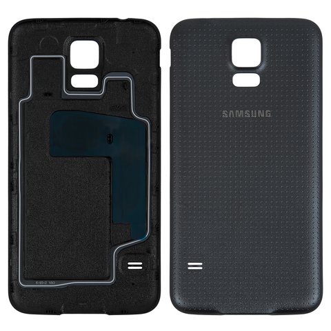 Battery Back Cover compatible with Samsung G900H Galaxy S5, gray 