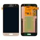 LCD compatible with Samsung J120 Galaxy J1 (2016), (golden, without frame, Original (PRC), original glass)