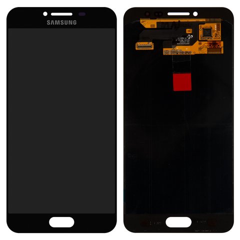 Pantalla LCD puede usarse con Samsung C5000 Galaxy C5, negro, sin marco, Original PRC , original glass