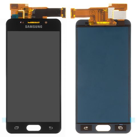 Pantalla LCD puede usarse con Samsung A310 Galaxy A3 2016 ; Samsung, negro, sin ajuste de brillo, sin marco, Copy, TFT 