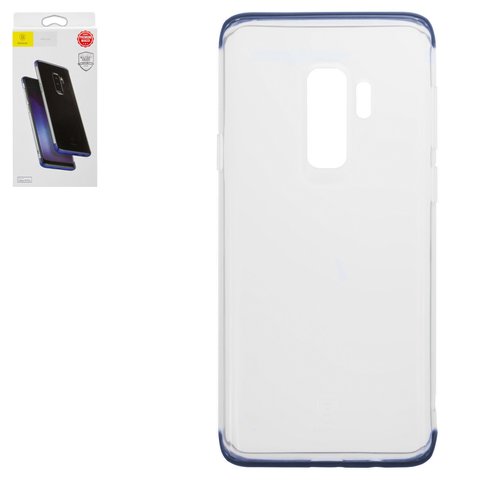 Case Baseus compatible with Samsung G965 Galaxy S9 Plus, dark blue, transparent, silicone  #WISAS9P YJ03