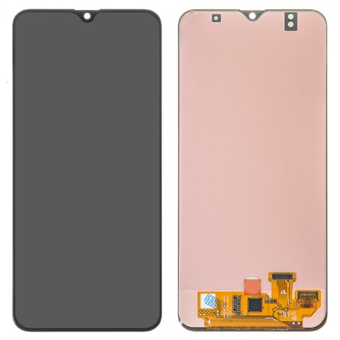 LCD compatible with Samsung A307 Galaxy A30s, black, without frame, original change glass 