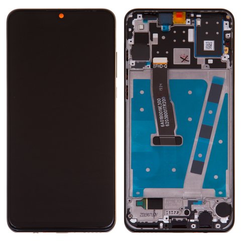 LCD compatible with Huawei P30 Lite 2020  New Edition, black, with frame, Original PRC , Marie L21BX 
