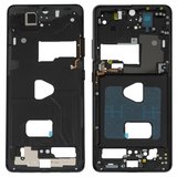 Parte media de carcasa puede usarse con Samsung G998 Galaxy S21 Ultra 5G, negra, marco para fijar pantalla