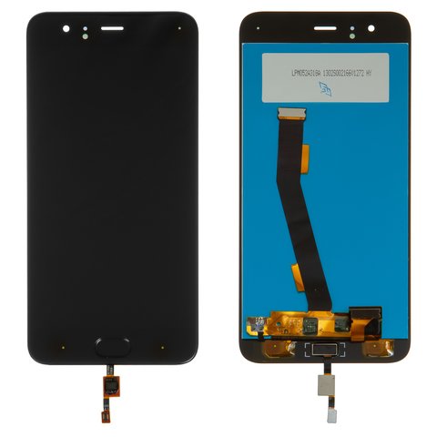 Дисплей для Xiaomi Mi 6, черный, без рамки, Оригинал переклеено стекло , со сканером отпечатков пальцев Touch ID , MCE16