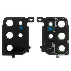 Camera Lens compatible with Samsung G985 Galaxy S20 Plus, black, with frames, cosmic black 