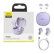 Headphone Baseus WM01, (wireless, vacuum, purple, with charging case) #NGTW240005/NGWM01-05