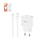 Mains Charger Hoco C106A, (10.5 W, white, with micro-USB cable Type-B, 1 output) #6931474783905