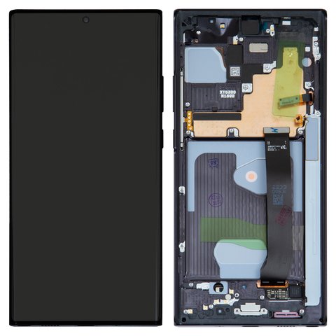 LCD compatible with Samsung N985F Galaxy Note 20 Ultra, N986B Galaxy Note 20 Ultra 5G, black, with frame, Original PRC  
