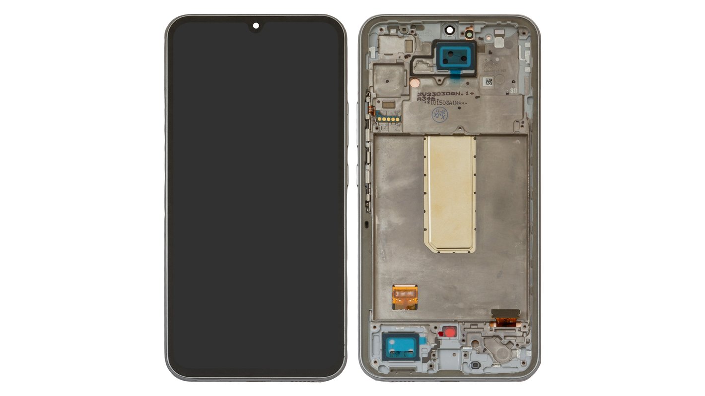 Дисплей для Samsung A346 Galaxy A34 5G, серебристый, с рамкой, Original  (PRC) - All Spares