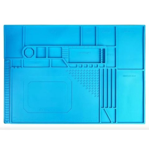 Insulation Mat Mechanic V71, silicone, antistatic, 380 mm, 550 mm, with magnetic compartments 