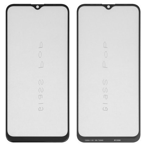 Housing Glass G+OCA PRO compatible with Tecno Spark 6 Go KE5, KE5J , Spark Go 2020 ; Infinix Hot 10 Lite, with OCA film, black 