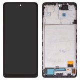 LCD compatible with Xiaomi Redmi Note 10 Pro, Redmi Note 10 Pro Max, (black, with frame, Copy, (TFT), M2101K6G)