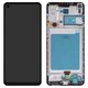 LCD compatible with Samsung A217 Galaxy A21s, (black, with frame, (Box))