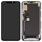 LCD compatible with iPhone 11 Pro Max, (black, with frame, AAA, (TFT), GXYK)