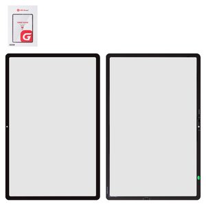 Housing Glass G+OCA PRO compatible with Samsung T730  Galaxy Tab S7 FE 12.4" Wi FI, T735  Galaxy Tab S7 FE 12.4" LTE, T736B  Galaxy Tab S7 FE 12.4" LTE 5G, with OCA film, black 