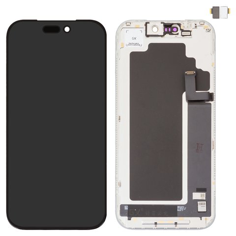 Дисплей для iPhone 17 Pro, черный, с рамкой, HC, OLED , GX OEM soft, 120Hz