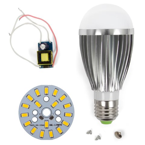LED Light Bulb DIY Kit SQ Q03 9 W warm white, E27 , Dimmable
