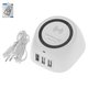 Wireless Charger Konfulon C51Q, (Quick Charge, USB outputs 5V 3A/9V 2A/12V 1,5A, output 5V 1A, 220 V, (2 USB outputs 5V 2.4A), white)