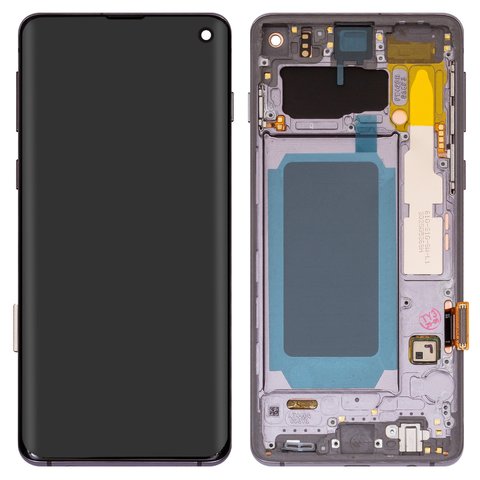 Дисплей для Samsung G973 Galaxy S10, черный, с рамкой, High Copy, OLED 
