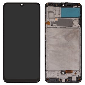 LCD compatible with Samsung A325 Galaxy A32, black, with frame, High Copy, original LCD size, OLED 6,4"  