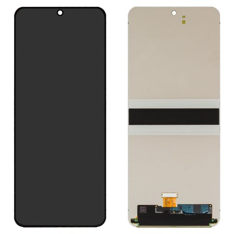 LCD compatible with Samsung F731 Galaxy Z Flip5, black, without frame, original change glass 