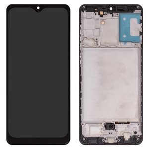 Дисплей для Samsung A315 Galaxy A31, черный, с рамкой, Сopy, TFT 