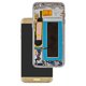 Pantalla LCD puede usarse con Samsung G935 Galaxy S7 EDGE, dorado, con marco, original (vidrio reemplazado)