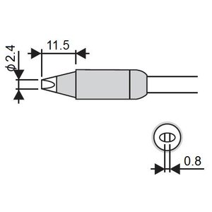 Punta de recambio para cautín Goot RX 85HSRT 2.4D